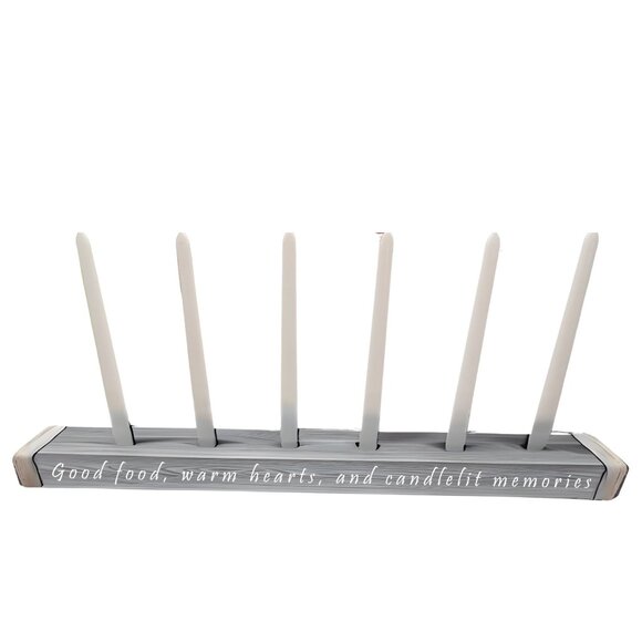 Wooden Candelabra Centerpiece With Various Inspirational Messages - Picture 7 of 11